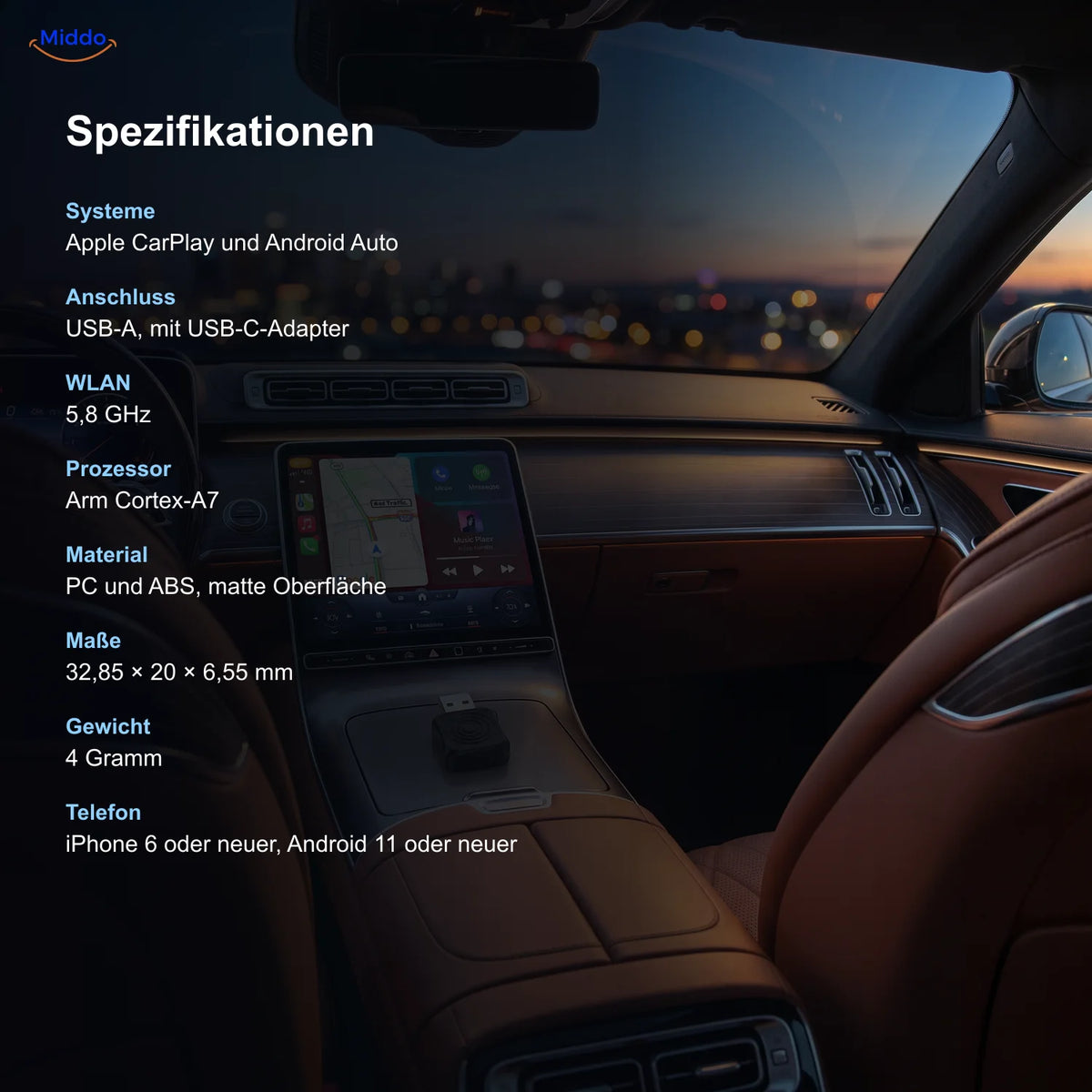 Spezifikationen des CarLink Pro Adapters