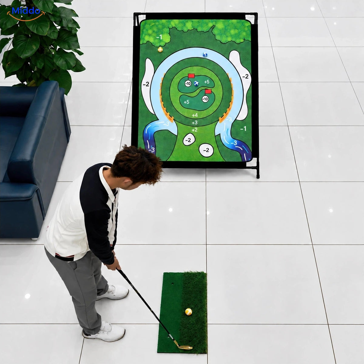Chipping mit GolfMaster im Innenraum üben
