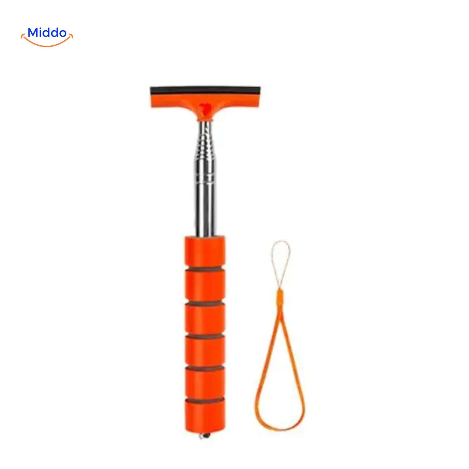clearwipe Autofensterreiniger orange Abzieher mit rutschfestem Griff und Schlaufe www.middo.nl