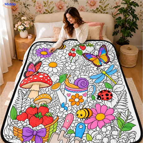 ColorFlow Ausmaldecke - Blumen und Gartentiere