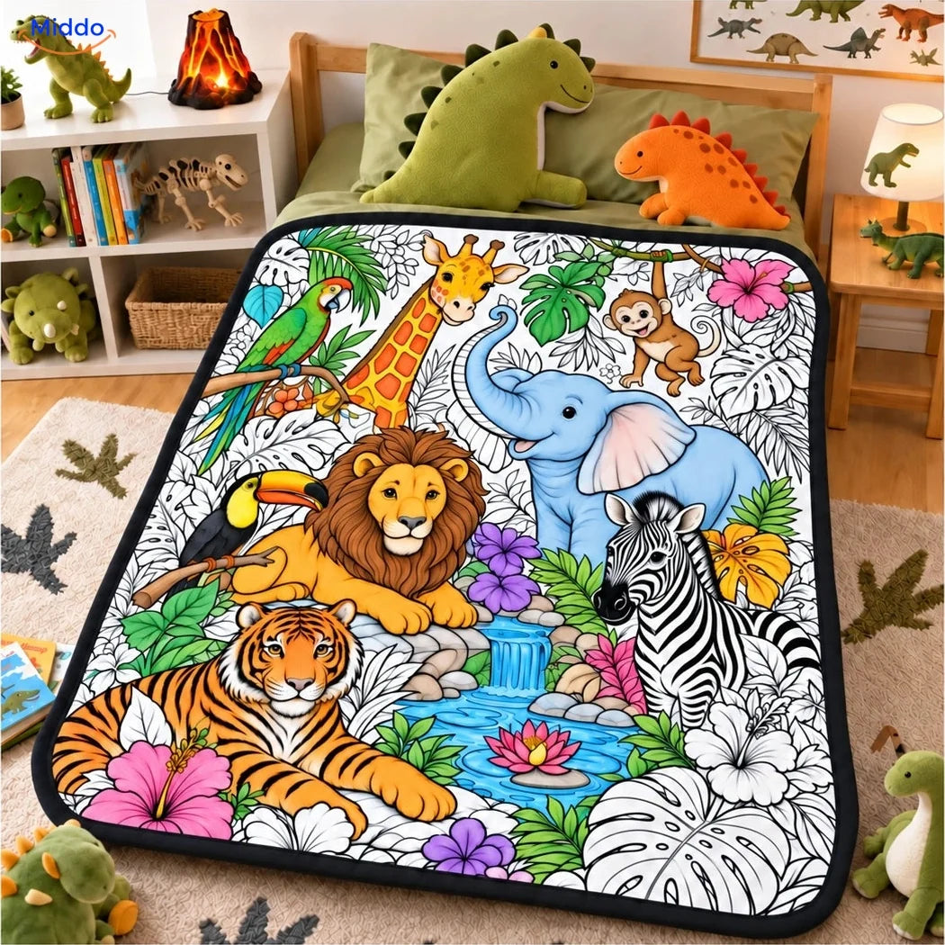 ColorFlow Ausmaldecke - Dschungeltiere