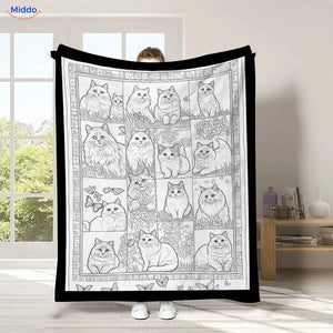 ColorFlow Ausmaldecke - Katzen in Feldern