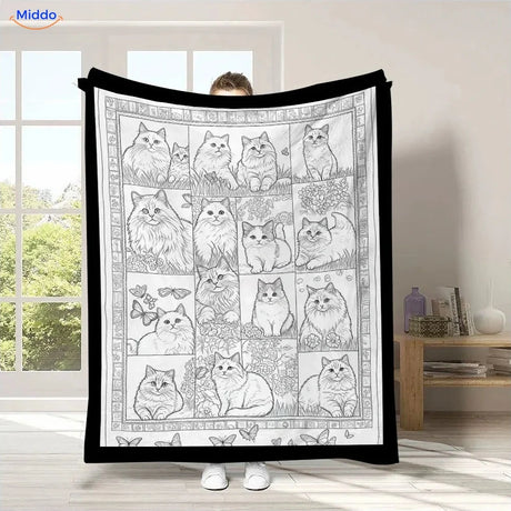 ColorFlow Ausmaldecke - Katzen in Feldern