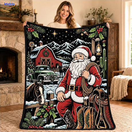 ColorFlow Ausmaldecke - Weihnachtsmann als Cowboy