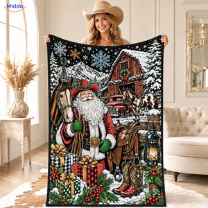 ColorFlow Ausmaldecke - Weihnachtsmann auf der Ranch