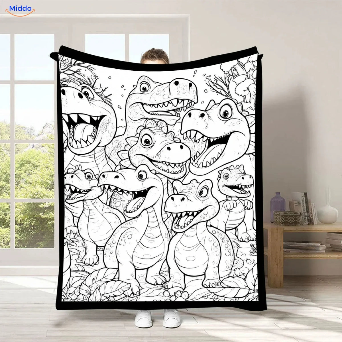 ColorFlow Ausmaldecke - Fröhliche Dinosaurier