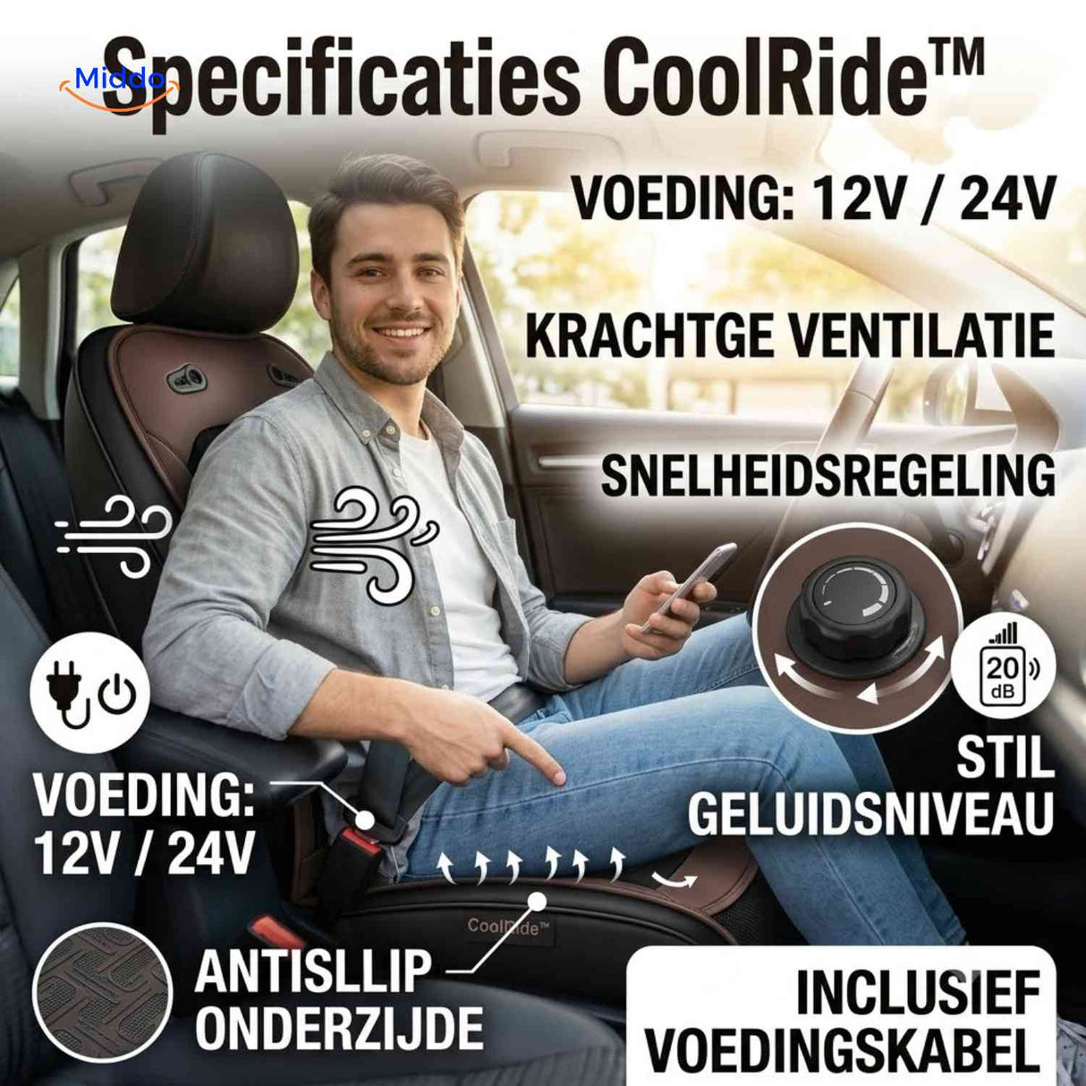 CoolRide™ belüftetes Autositzkissen, Produktbild 7