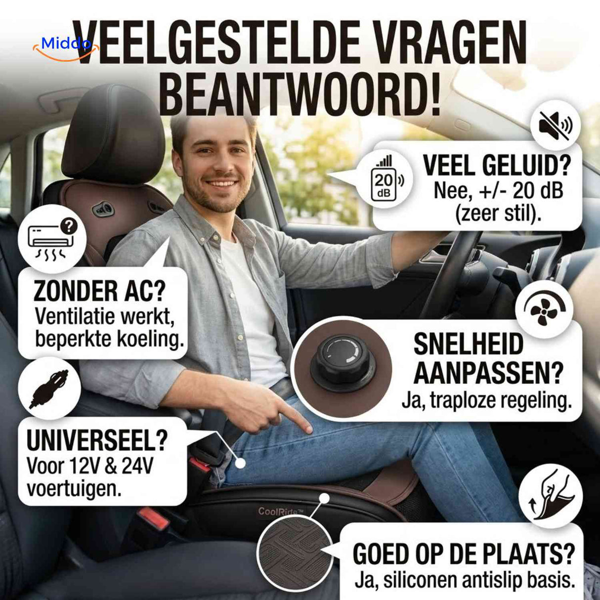 CoolRide™ belüftetes Autositzkissen, Produktbild 8