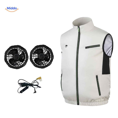 cooltop Arbeitsschutzjacke mit Dual-Lüftern und USB-Kühltechnologie