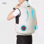 cooltop Arbeitsweste weiß mit Luftstrom Kühlventilatoren hinten www.middo.nl