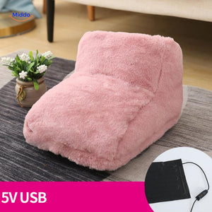 cozypaws Fußwärmer in Hellrosa mit USB-Anschluss