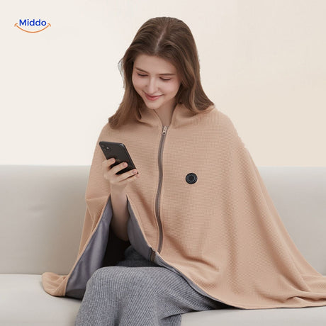 CozyWarm USB beheizbarer Umhang – Ansicht 2