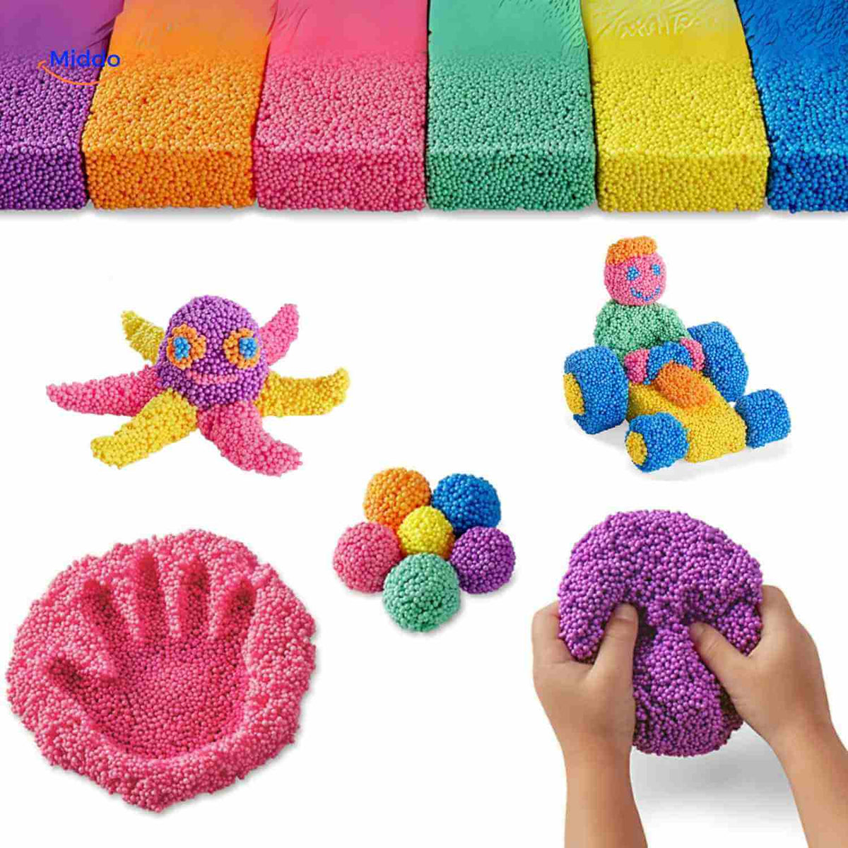 creativafoam Knetbälle Handabdrücke und Knet-Oktopus