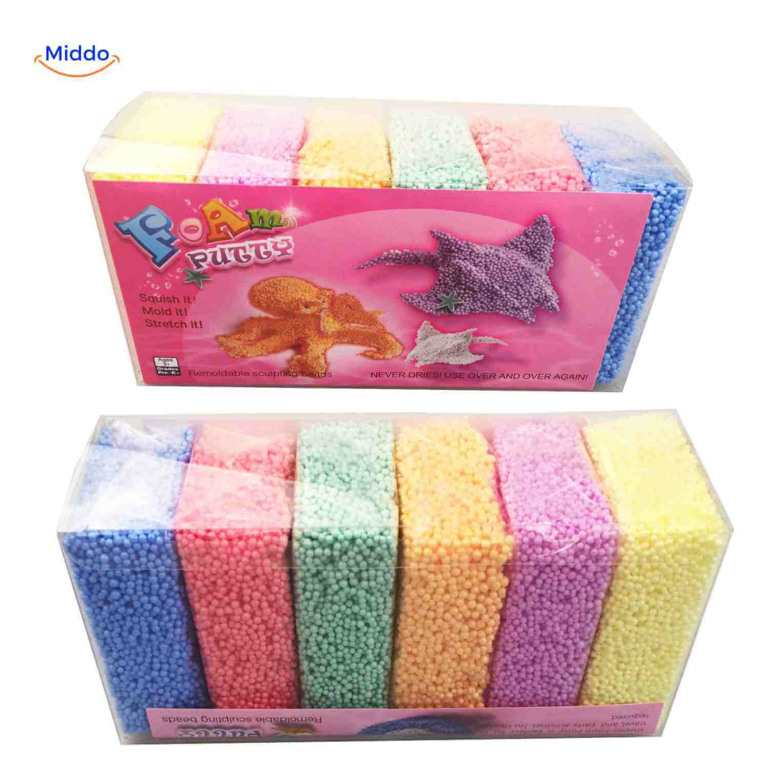 creativafoam Knete-Schaum-Putty-Paket mit 8 Farben für Kinder www.middo.de