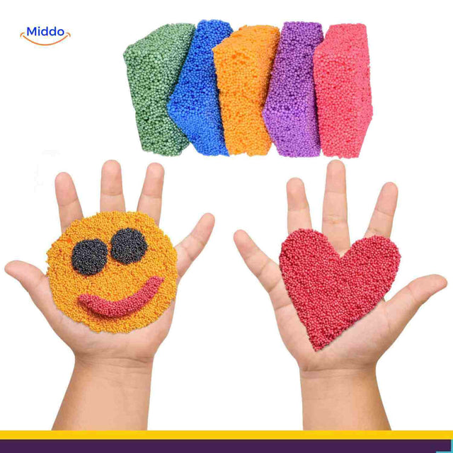creativafoam Knete Handformen mit Smiley und Herz aus Knete