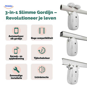 curtana Gardinenmotor 3 in 1 Smart Gardinenmotor mit App Sprach- und Lichtsensor