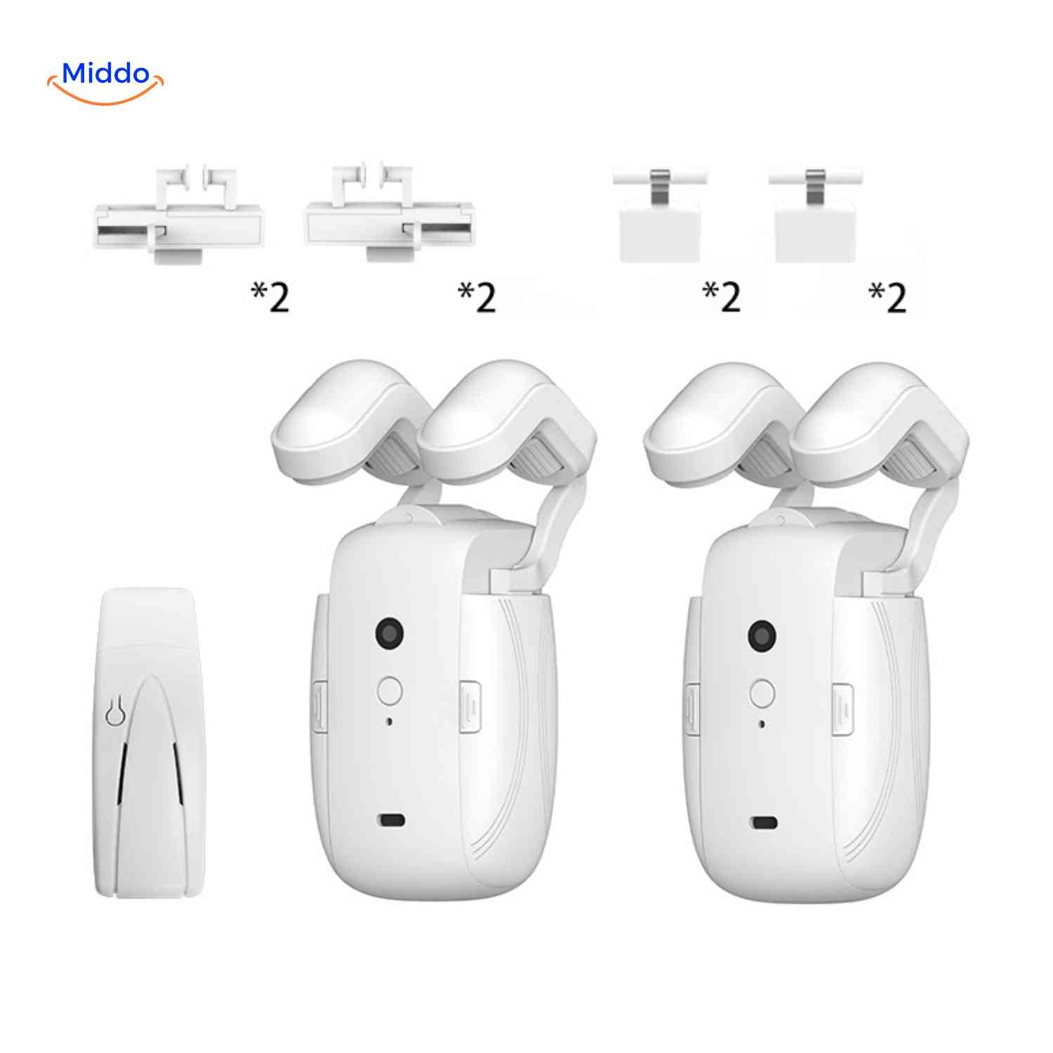 curtana Vorhangmotor Duo-Set mit Touch-freier Fernbedienung und Schienenclips www.middo.de