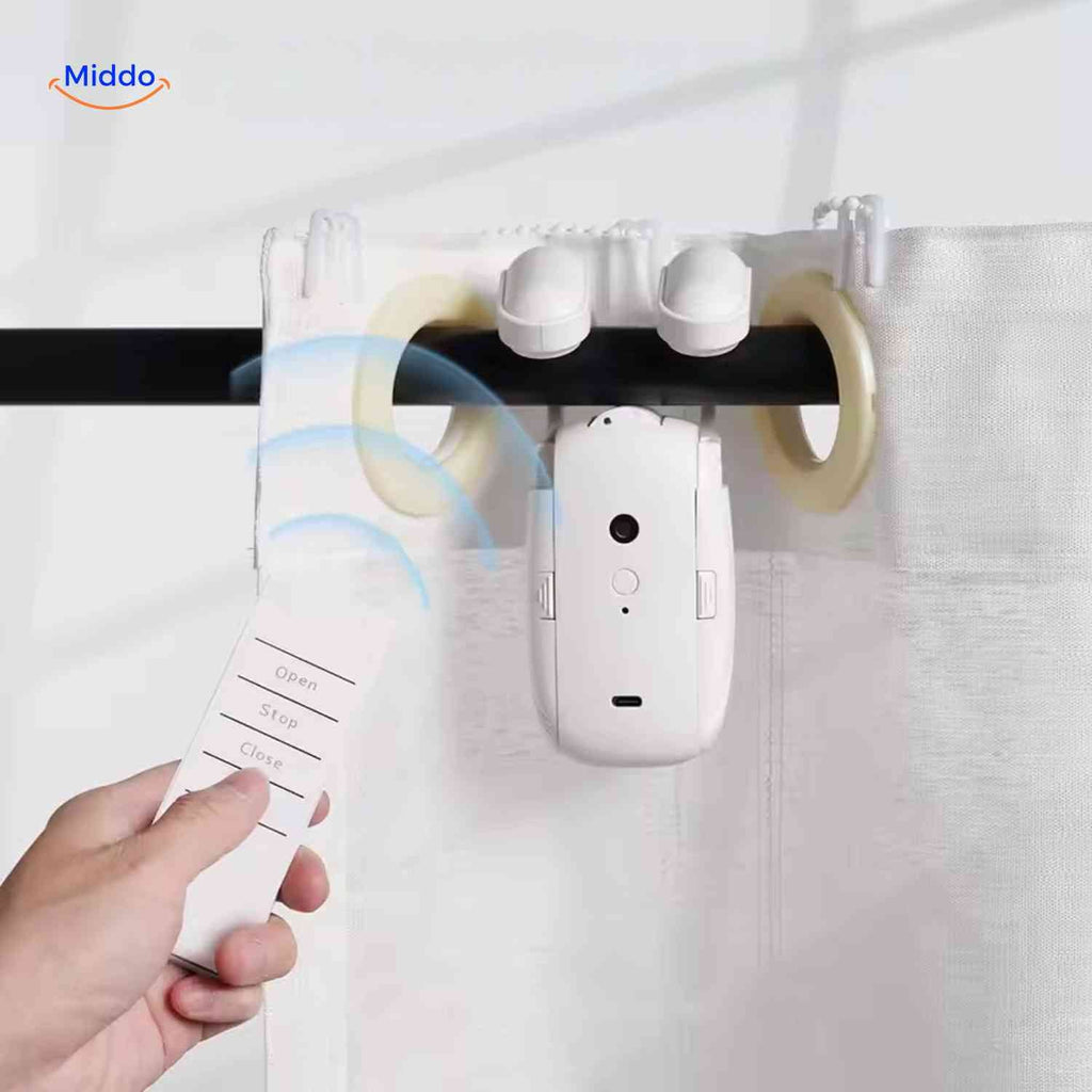 curtana vorhangmotor smart fernbedienung öffnen stoppen schließen bedienung www.middo.de