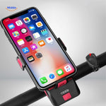 Cyclomax Fahrrad-Gadget: Telefonhalterung, Powerbank, Licht und Hupe in Blau – jetzt entdecken auf www.middo.de!