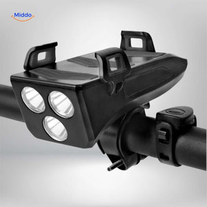 Cyclomax Fahrrad-Gadget: Telefonhalterung, Powerbank, Licht und Hupe für Ihr Fahrrad. Jetzt auf www.middo.de!