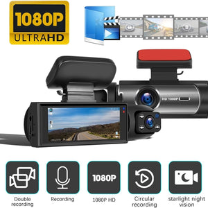 Dashcam Pro™ Full HD 1080P | Dual-Lens, Sicherheit und kristallklare Bilder