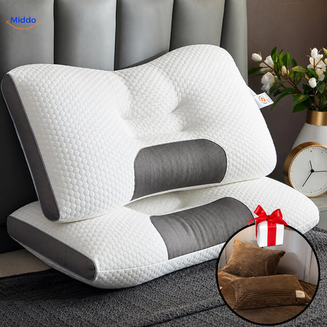 DreamGuard Pro Wabenkissen mit 2 kostenlosen Kissenbezügen – Braun