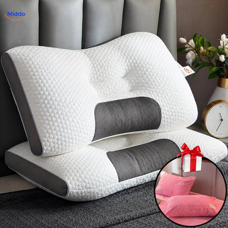 DreamGuard Pro Wabenkissen mit 2 kostenlosen Kissenbezügen – Rosa