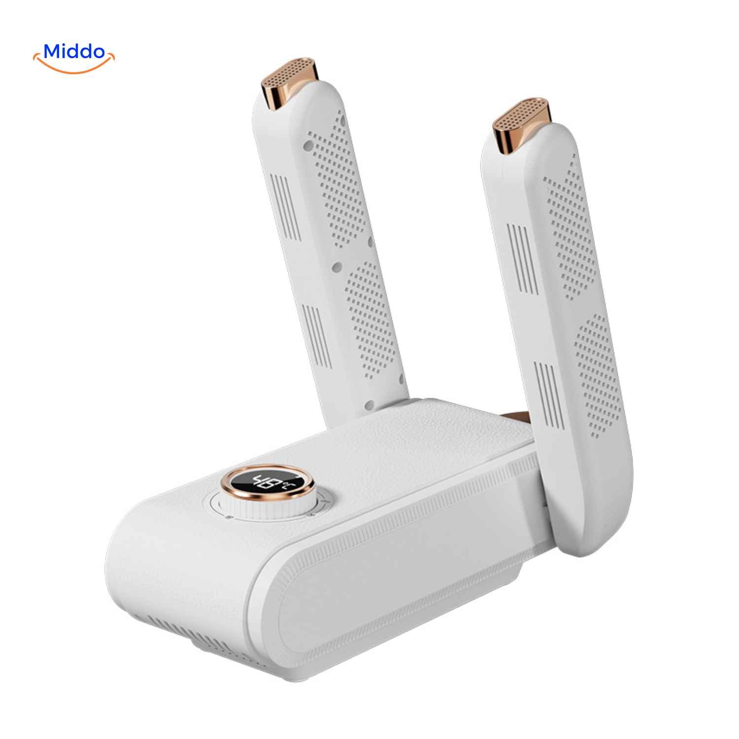 drylux droger schoenenwarmer met dubbele arm en led display www.middo.nl