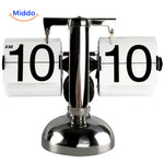 Elegante Retro Flip Vintage Uhr mit Quarzwerk in Weiß www.middo.de