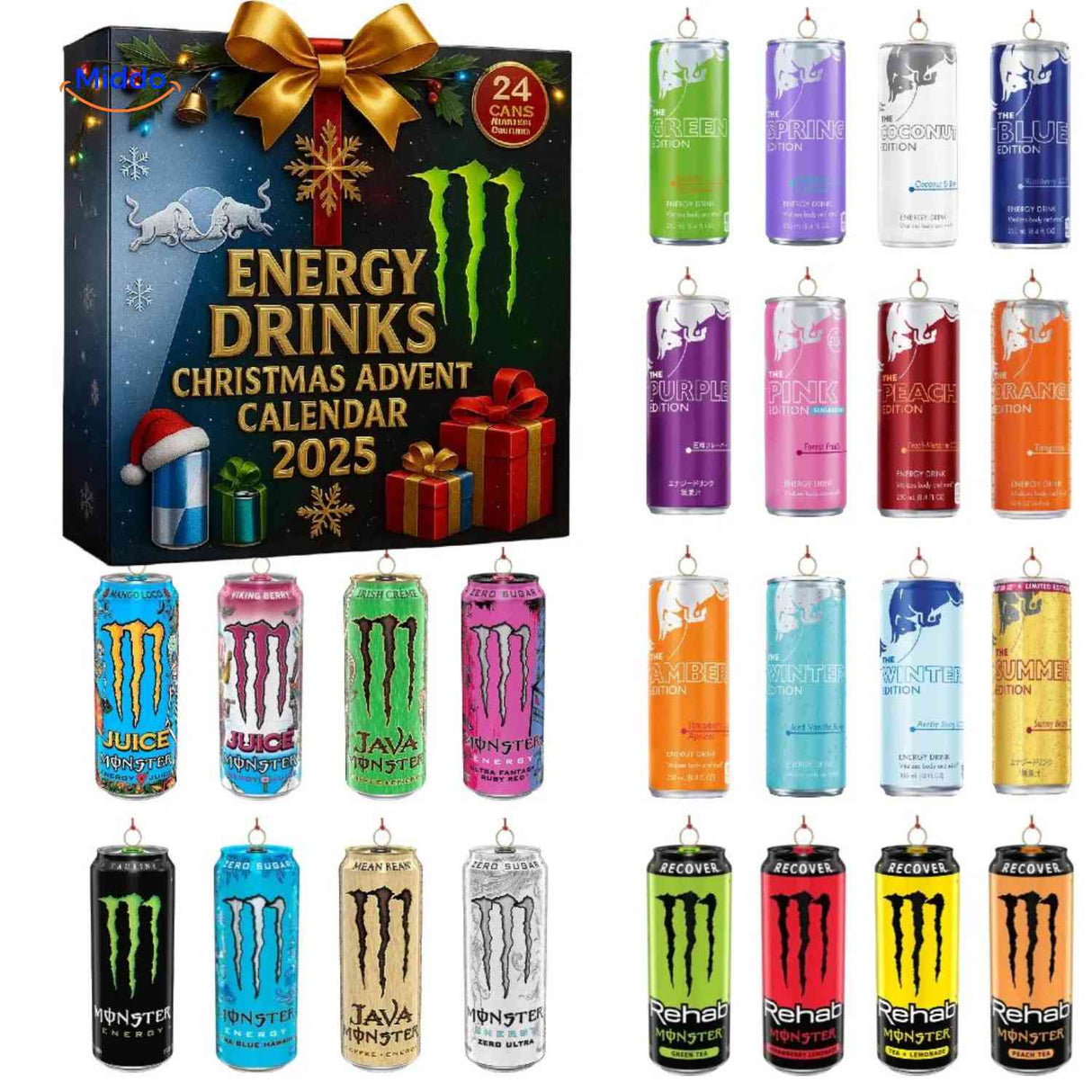 Energibox Adventkalender Energy Drinks Adventskalender Inhaltsübersicht