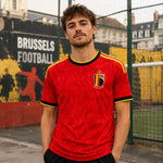 WM 2026 Supportershirt Belgien in rot als Fußballshirt für Herren
