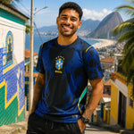 WM 2026 Supportershirt Brasilien in blau als Fußballshirt für Herren