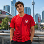 WM 2026 Supportershirt Kanada in rot als Fußballshirt für Herren