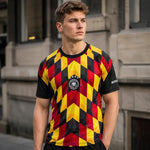 WM 2026 Supportershirt Deutschland in rot-gelb-schwarz als Fußballshirt für Herren