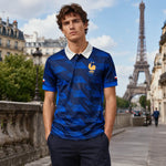 WM 2026 Supportershirt Frankreich in blau als Fußballshirt für Herren