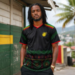 WM 2026 Supportershirt Jamaika in schwarz-grün als Fußballshirt für Herren