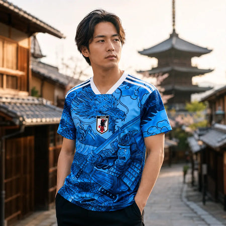 WM 2026 Supportershirt Japan in blau als Fußballshirt für Herren