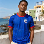WM 2026 Supportershirt Kap Verde in blau als Fußballshirt für Herren