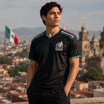 WM 2026 Supportershirt Mexiko in schwarz als Fußballshirt für Herren