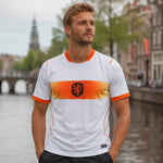 WM 2026 Supportershirt Niederlande in weiß-orange als Fußballshirt für Herren