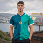 WM 2026 Supportershirt Nordirland in grün als Fußballshirt für Herren