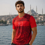 WM 2026 Supportershirt Türkei in rot als Fußballshirt für Herren