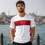 WM 2026 Supportershirt Türkei in weiß als Fußballshirt für Herren