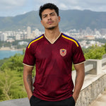 WM 2026 Supportershirt Venezuela in bordeauxrot als Fußballshirt für Herren