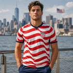 WM 2026 Supportershirt Vereinigte Staaten in rot-weiß als Fußballshirt für Herren