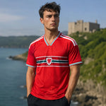 WM 2026 Supportershirt Wales in rot als Fußballshirt für Herren