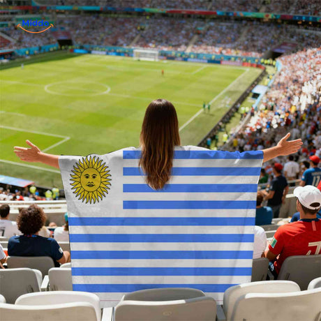 flagora Cape Uruguay FlaggenCape Stadion Fan www.middo.de