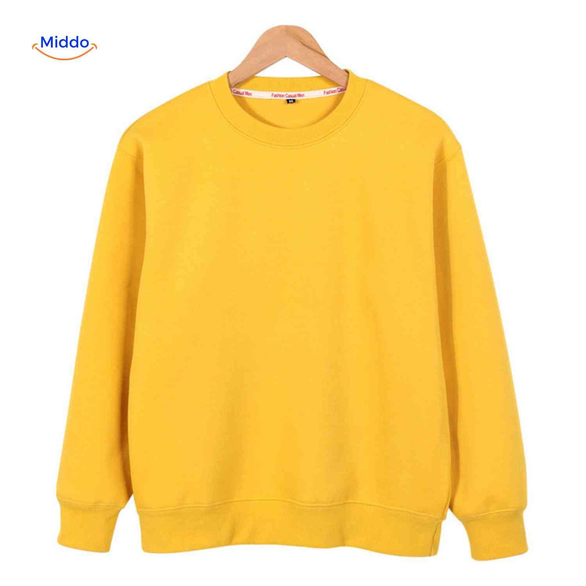 Fleecora Hoodie Casual Sweater ohne Kapuze www.middo.de