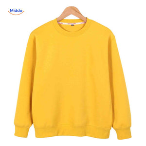 Fleecora Hoodie Casual Sweater ohne Kapuze www.middo.de