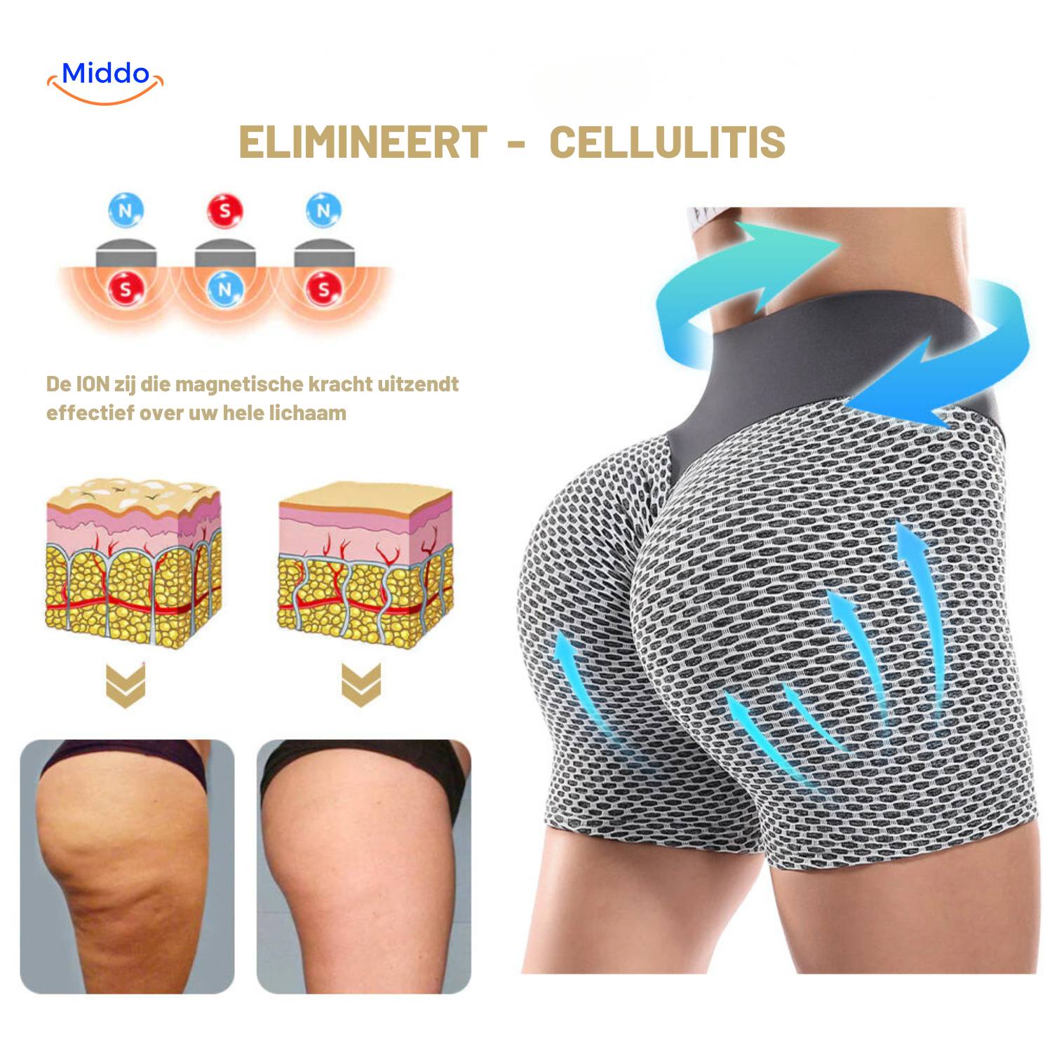Flexfit-Arten von Cellulite, die verschiedene Texturen und Erscheinungsbilder zeigen.
